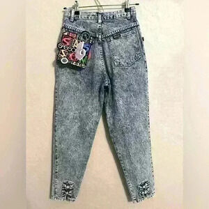 NWT 90’s Vintage Sasson High Rise Bow Ankle Jeans 100% cotton Size 9